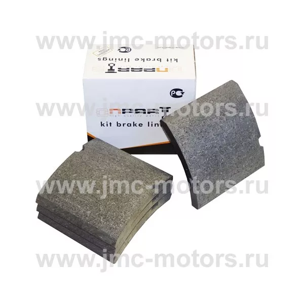 Накладка тормозной колодки FOTON 1069, 1061, 1099 (широкие), без отверстий, 4 шт, 130 мм, 3501105NJ1063DD