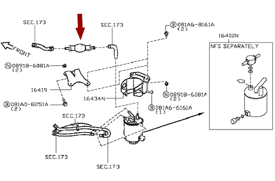 Груша (насос) подкачки топлива NISSAN CABSTAR (Ниссан Кабстар) F24, дв.ZD30DDTI, оригинал