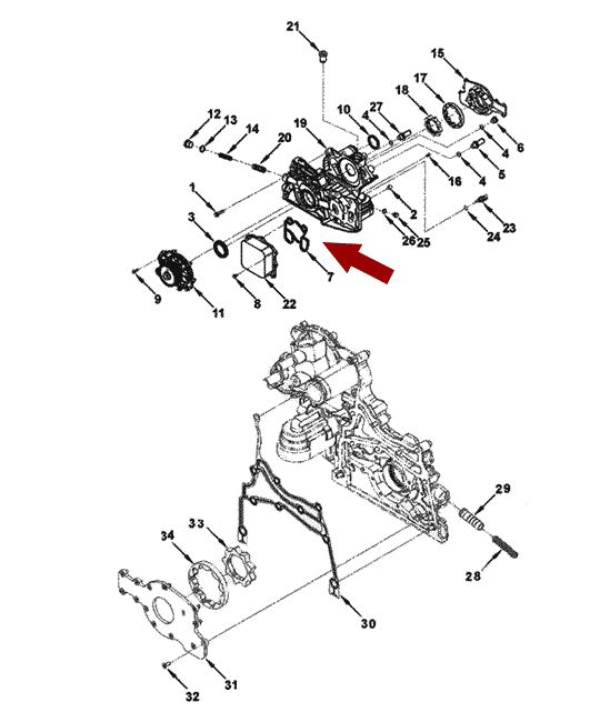 Прокладка корпуса теплообменника FOTON Aumark 1039 дв. Cummins ISF 2.8, 5262903