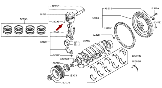 Кольцо стопорное поршневого пальца NISSAN CABSTAR F24 дв. ZD30DDTI, оригинал, 120322S600 Кольцо стопорное поршневого пальца NISSAN CABSTAR F24 дв. ZD30DDTI, оригинал, 120322S600