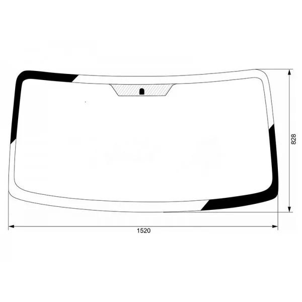 Стекло лобовое JAC N25, N35, Sollers ARGO (Соллерс Арго), 5206100W5000