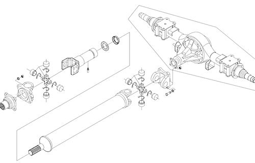 Вал карданный JMC 1052 Евро 2 Вал карданный JMC 1052 Евро 2